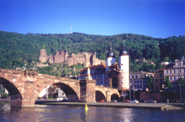 The old city of Heidelberg, and the castle